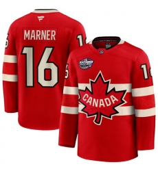 Men Canada 16 Mitchell Marner Red 2025 4 Nations Face Off Premium Stitched Jersey