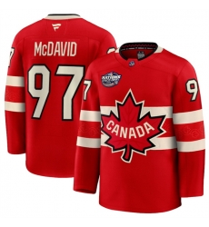 Men Canada 97 Connor McDavid Red 2025 4 Nations Face Off Premium Stitched Jersey