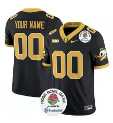 Men Oregon Ducks Active Player Custom Black 2024 F U S E  Rose Bowl Vapor Limited Stitched Football Jersey