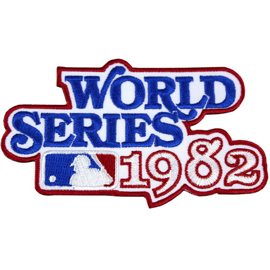 Women 1982 MLB World Series Logo Jersey Patch St. Louis Cardinals vs. Milwaukee Brewers Biaog